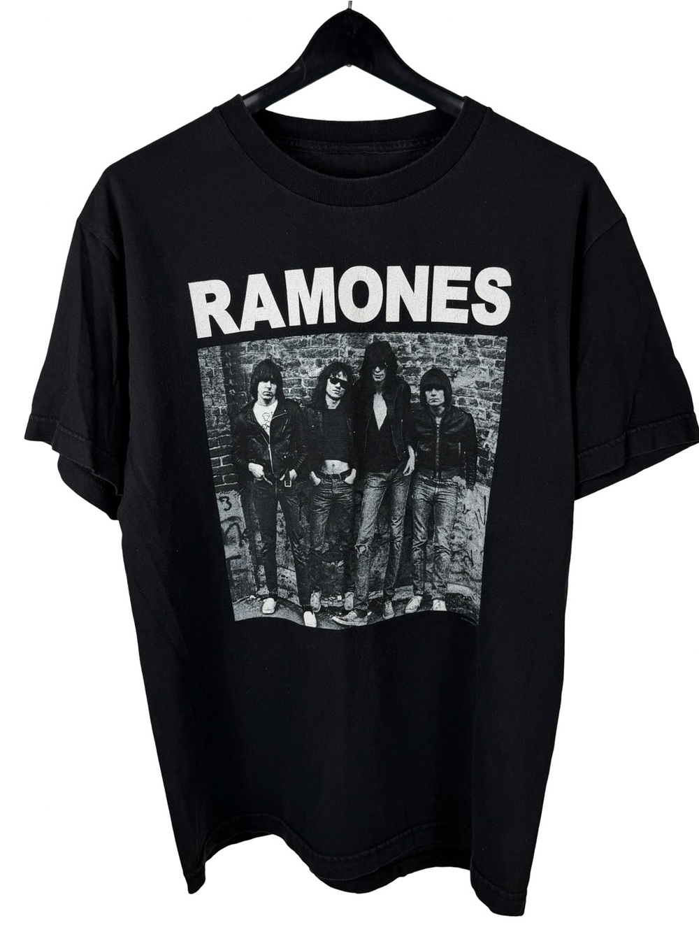Vintage 2004 Ramones Punk Rock Band Music Black Graphic Shirt Size L